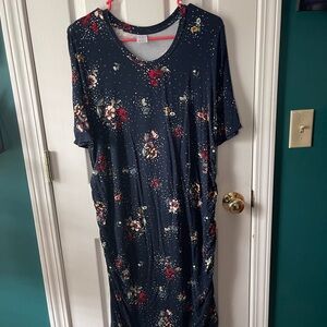 Floral Navy Maternity Dress